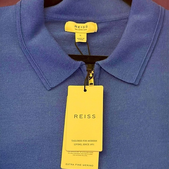 NWT Reese size large Merinon wool polo short sleeve - Picture 1 of 5